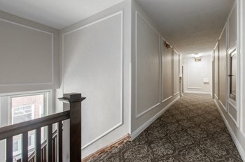 Stairwell and hallway Stairwell and hallway